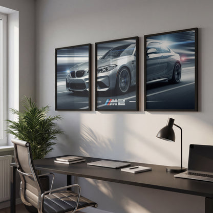 BMW M2 Wall Frame Set of 3