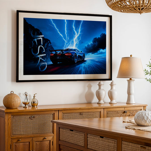 Jesko Hypercar Night Run Wall Decor