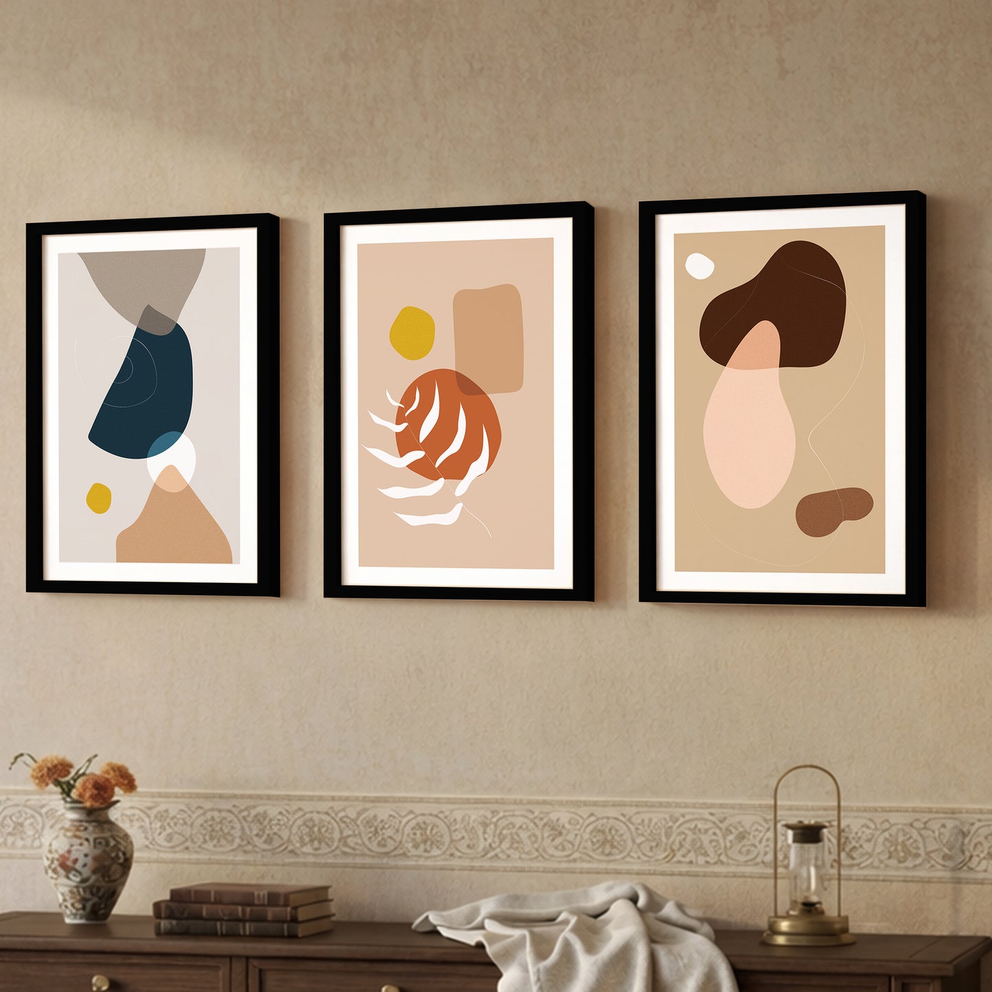 Contemporary Abstract Wall Art Set of 3