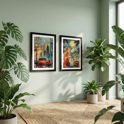 Vintage Travel Wall Art Set
