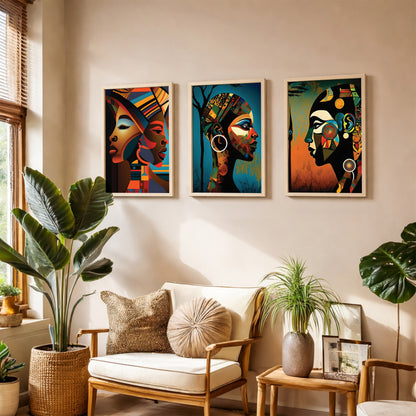 African Essence Trio Wall Frame Set of 2