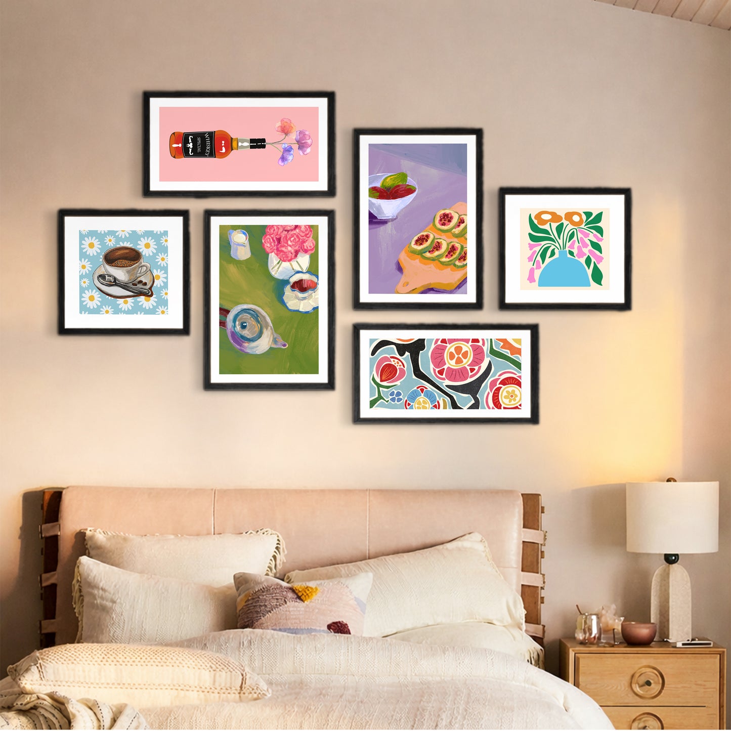 Colorful Lifestyle Wall Set of 6