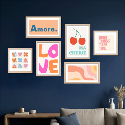Love & Amore Wall Set of 6