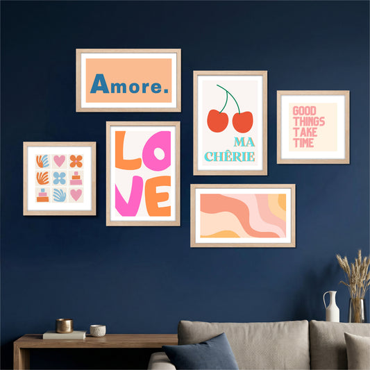 Love & Amore Wall Set of 6