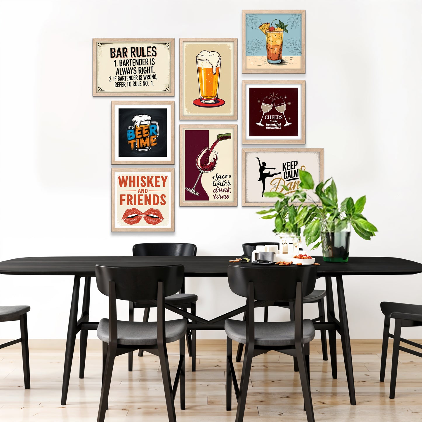 Cheers Gallery Wall Set of 8