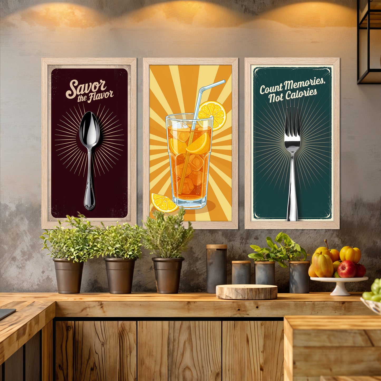 Flavor & Refresh Trio Wall Frame Set