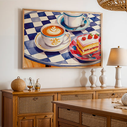 Coffee & Strawberry Delight Wall Frame