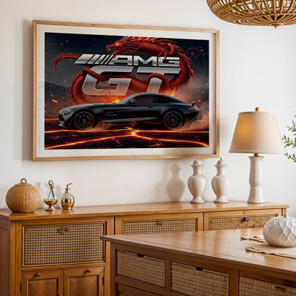 Mercedes-AMG GT Lava Beast Wall Art