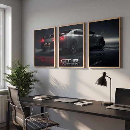 GT-R Unleash The Legend Wall Art Set of 3