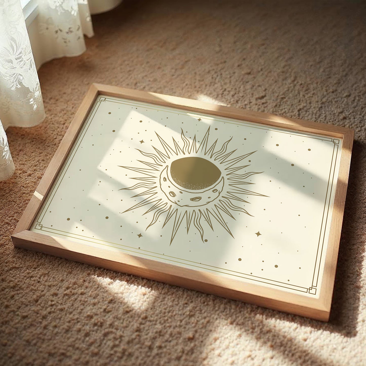 Celestial Sun Moon Wall Print