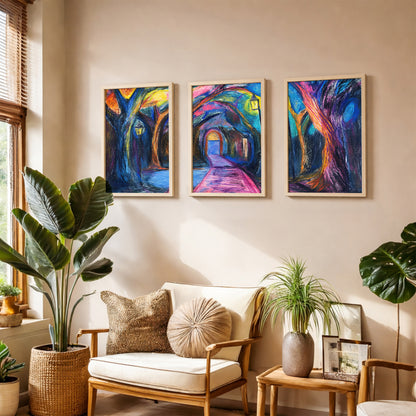 Mystic Forest Wall Art Trio