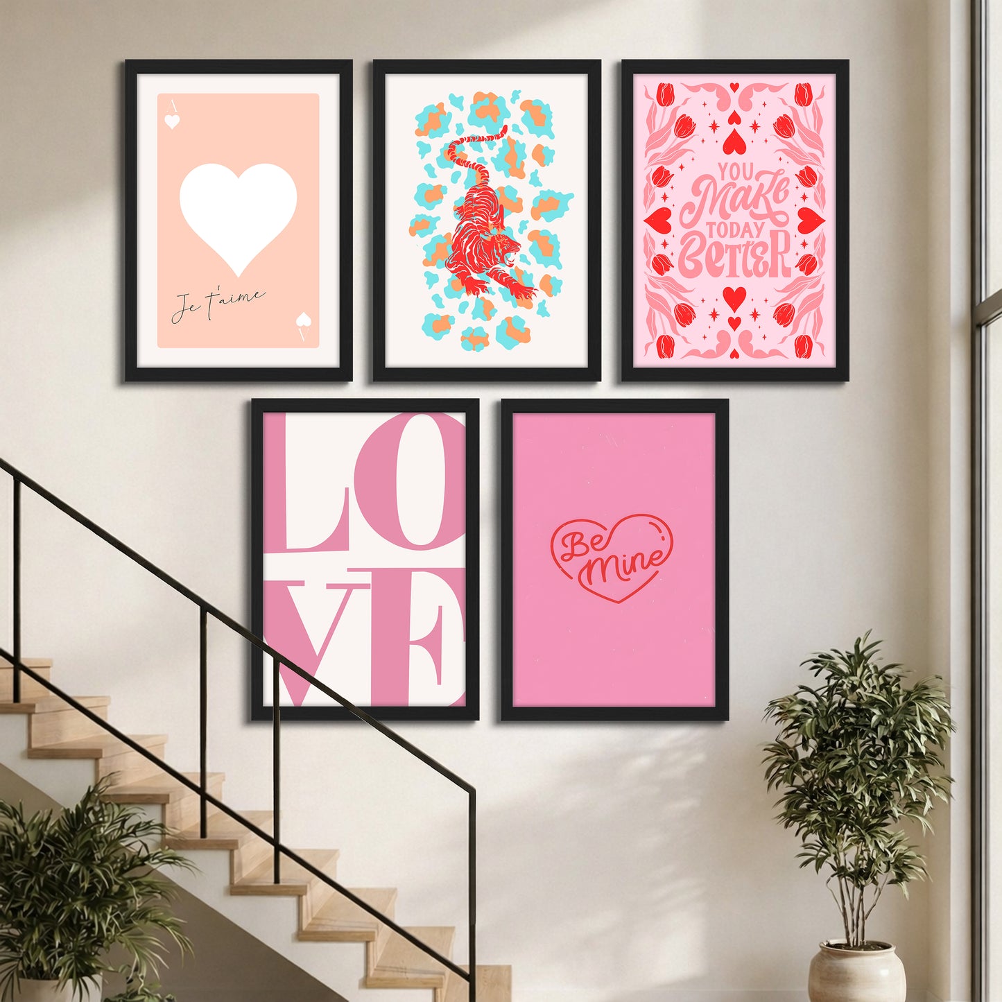 Love-Themed Wall Art Set of 5