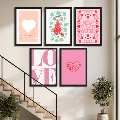 Love-Themed Wall Art Set of 5