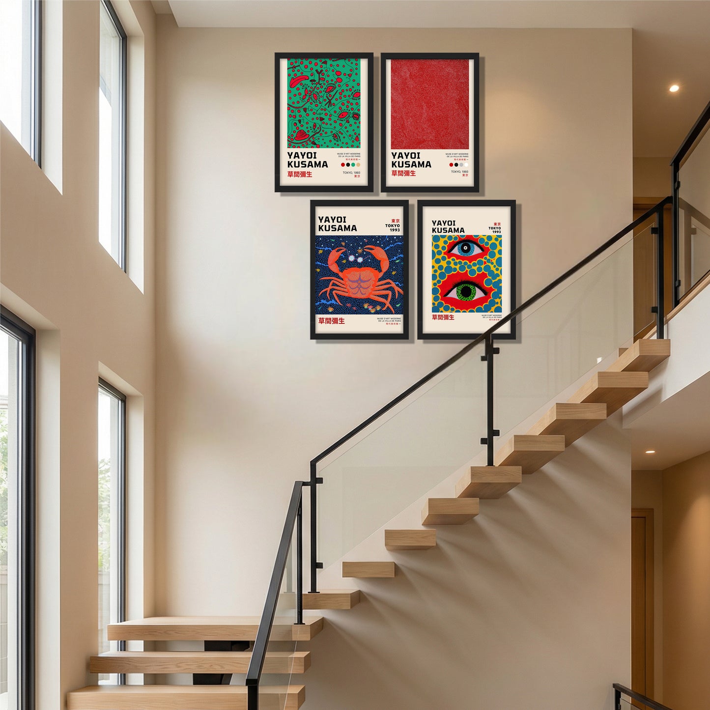 Kusama Inspired Art Print Set of 4