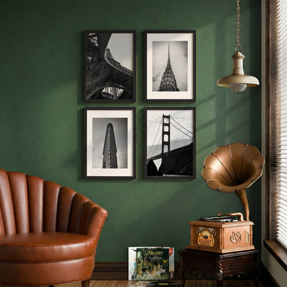 Vintage Cityscape Wall Art Set of 4