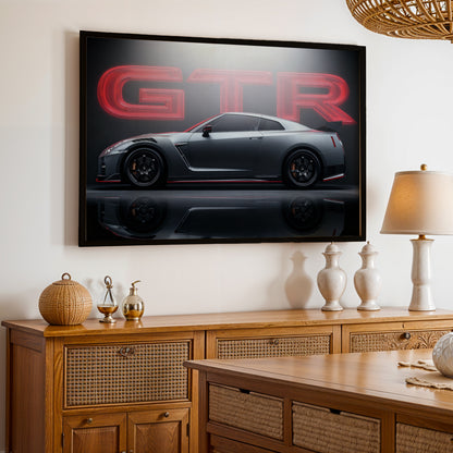 Nissan GT-R Neon Legacy Wall Frame