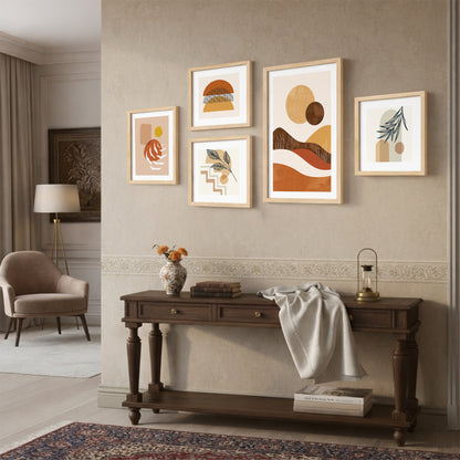 Modern Desert Wall Decor Set of 5