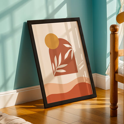 Abstract Floral Vase Wall Frame