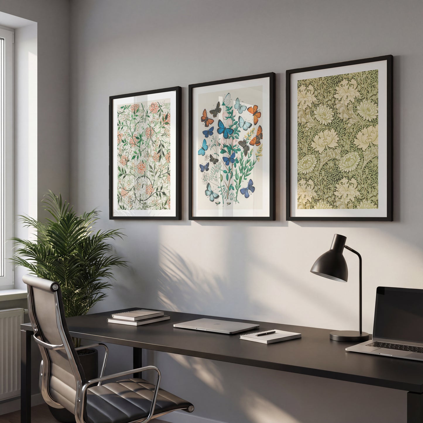 Vintage Botanical Wall Frames Set of 3