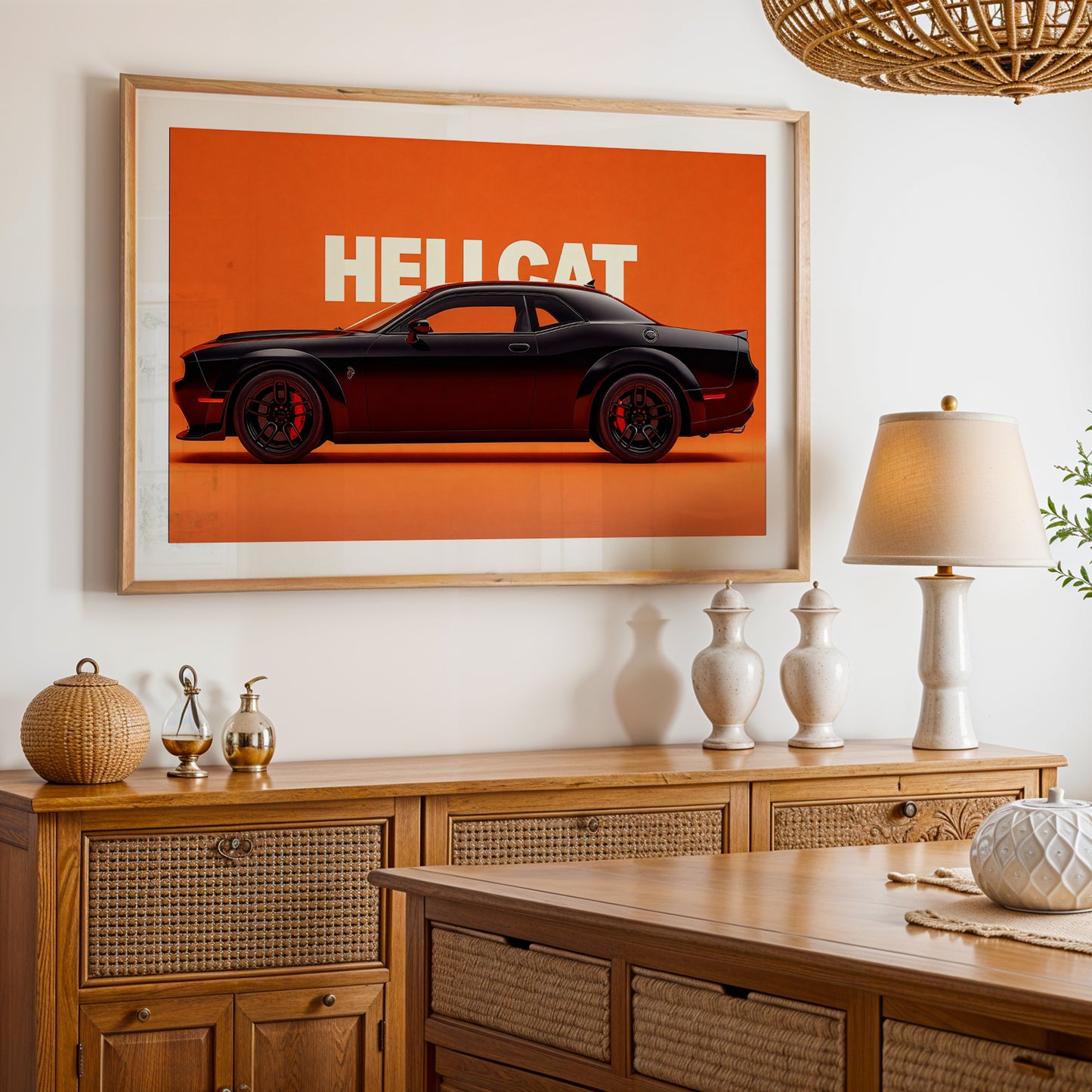 Dodge Hellcat Muscle Wall Frame