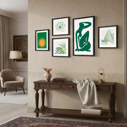 Organic Abstract Wall Set of 5