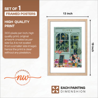 Flora Boutique Storefront Framed Wall Art