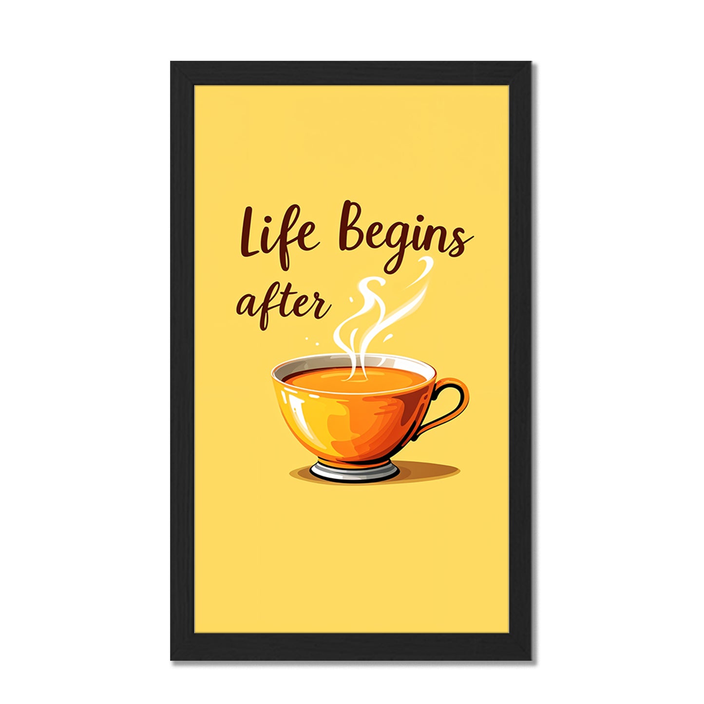 Life Begins After Tea Wall Frame Set of 1