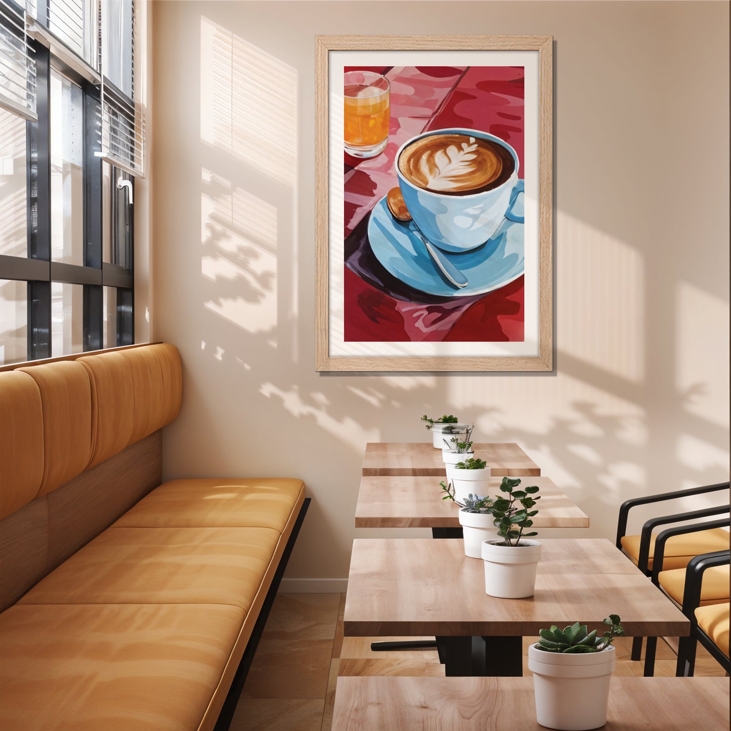Morning Coffee Art Framed Poster Set of 1