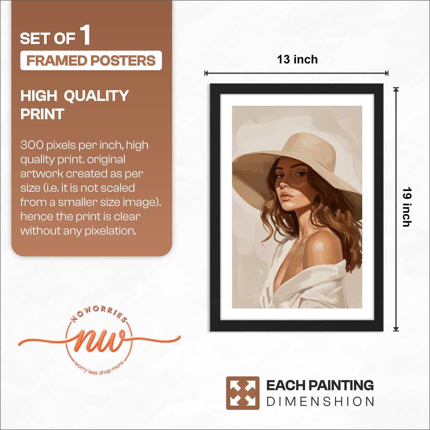 Elegant Lady Portrait Wall Art Poster
