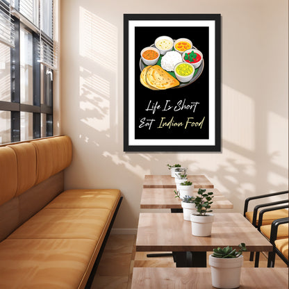 Indian Food Lover Wall Frame Set of 1
