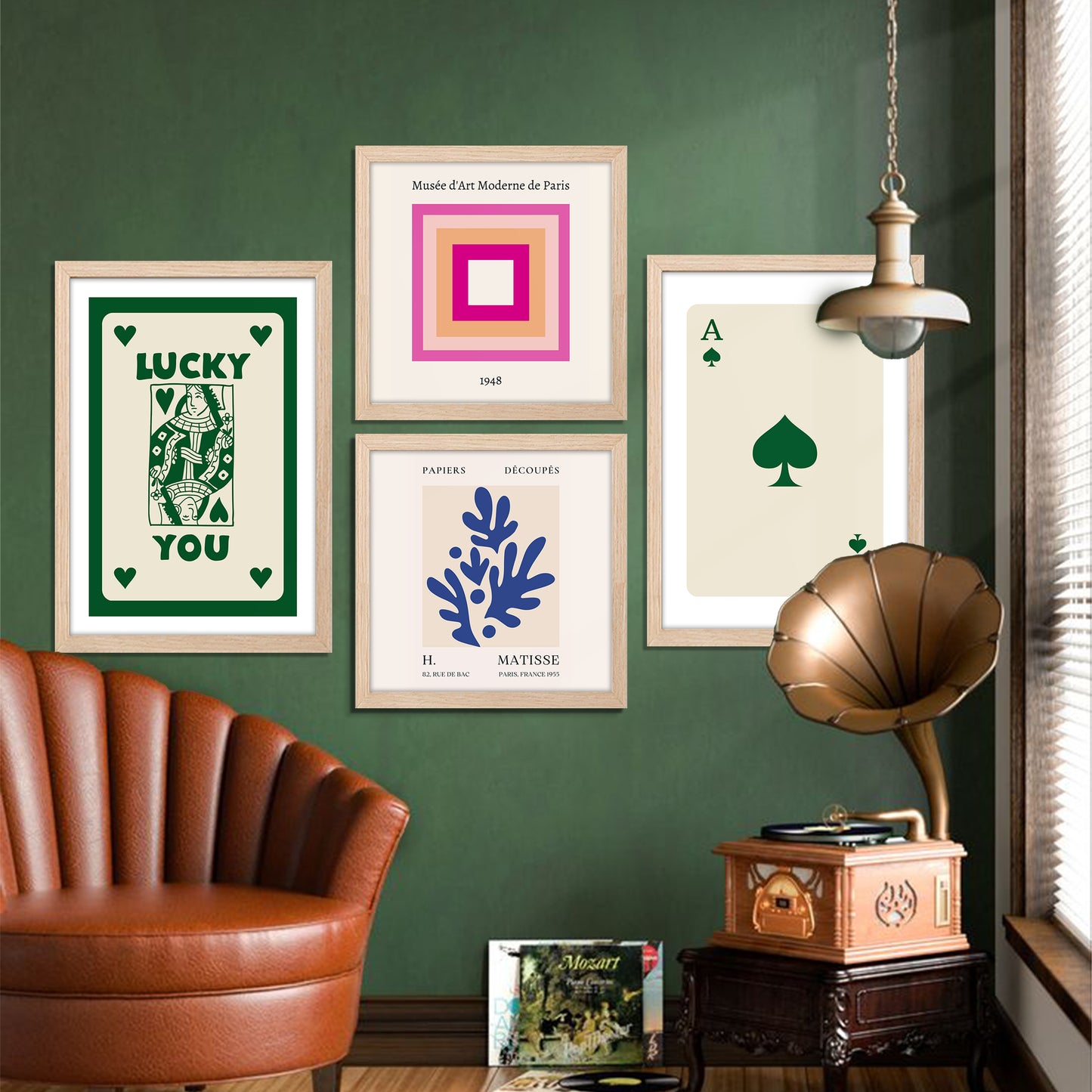 Lucky Card Wall Decor Set of 4