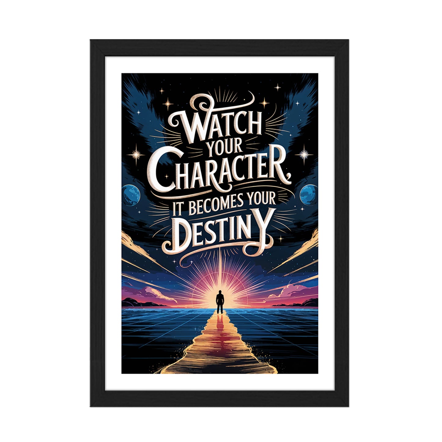 Watch Your Character Motivational Poster