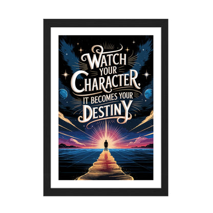 Watch Your Character Motivational Poster