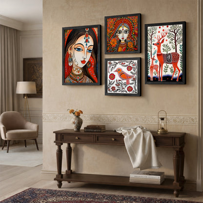 Madhubani Heritage Collection Set of 4