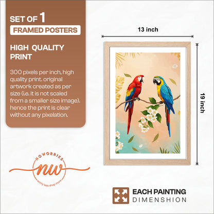 Tropical Parrot Duo Wall Frame