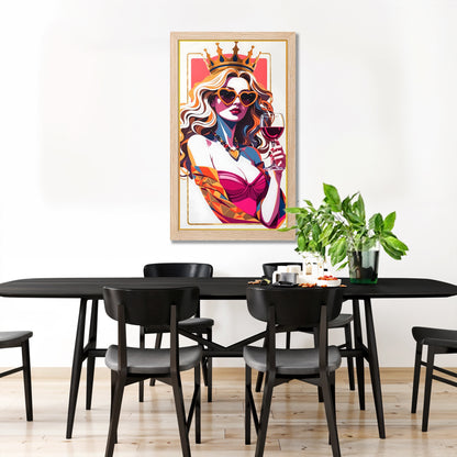 Queen Style Pop Art Wall Frame Set of 1