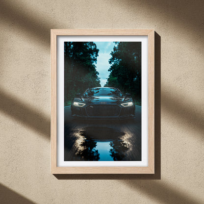 Audi R8 Night Drive Wall Frame