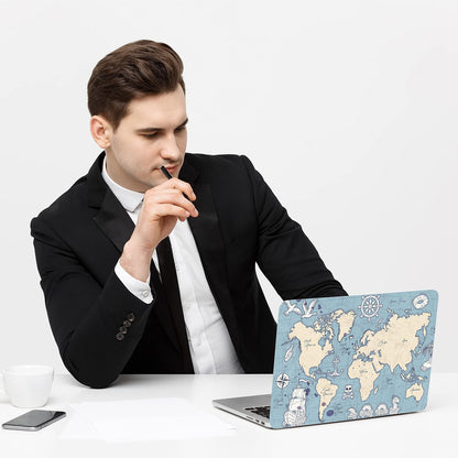 World Map Laptop Sticker
