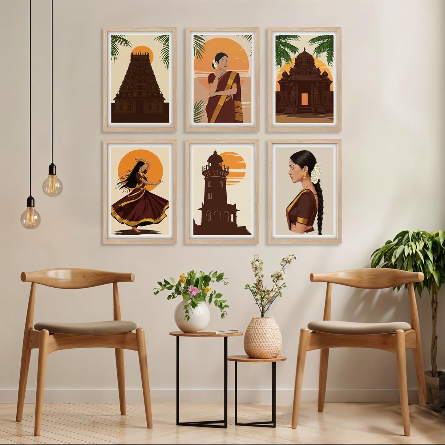 South Indian Heritage Set Wall Frames