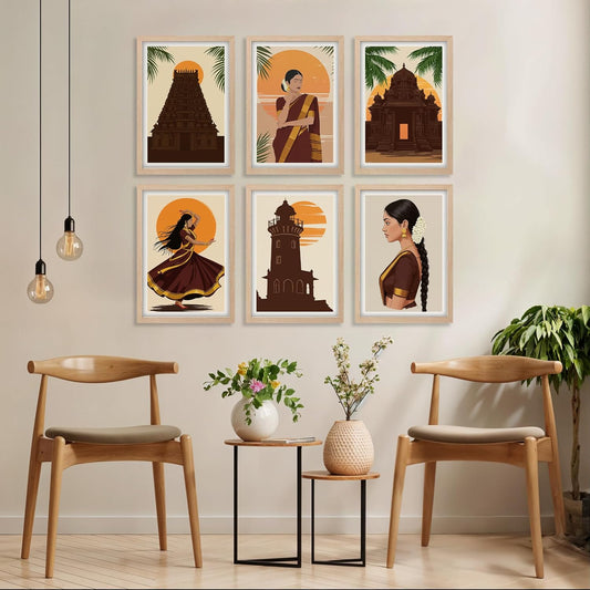 South Indian Heritage Set Wall Frames