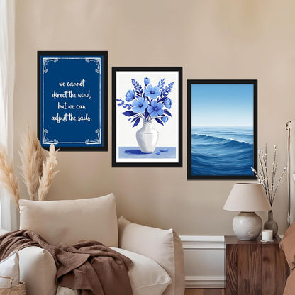 Navy and Cobalt Blue Inspirational Gallery Wall Frame