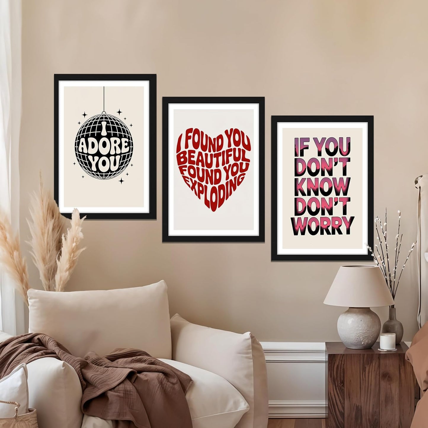 Romantic Quotes Wall Art Set