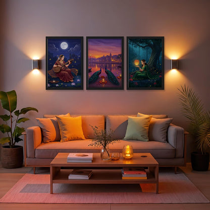 Mystic Evening Trio Wall Frames