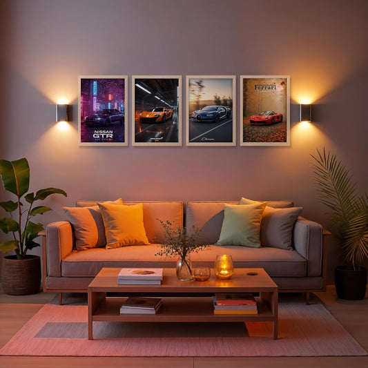 Luxury Cars Wall Art Set