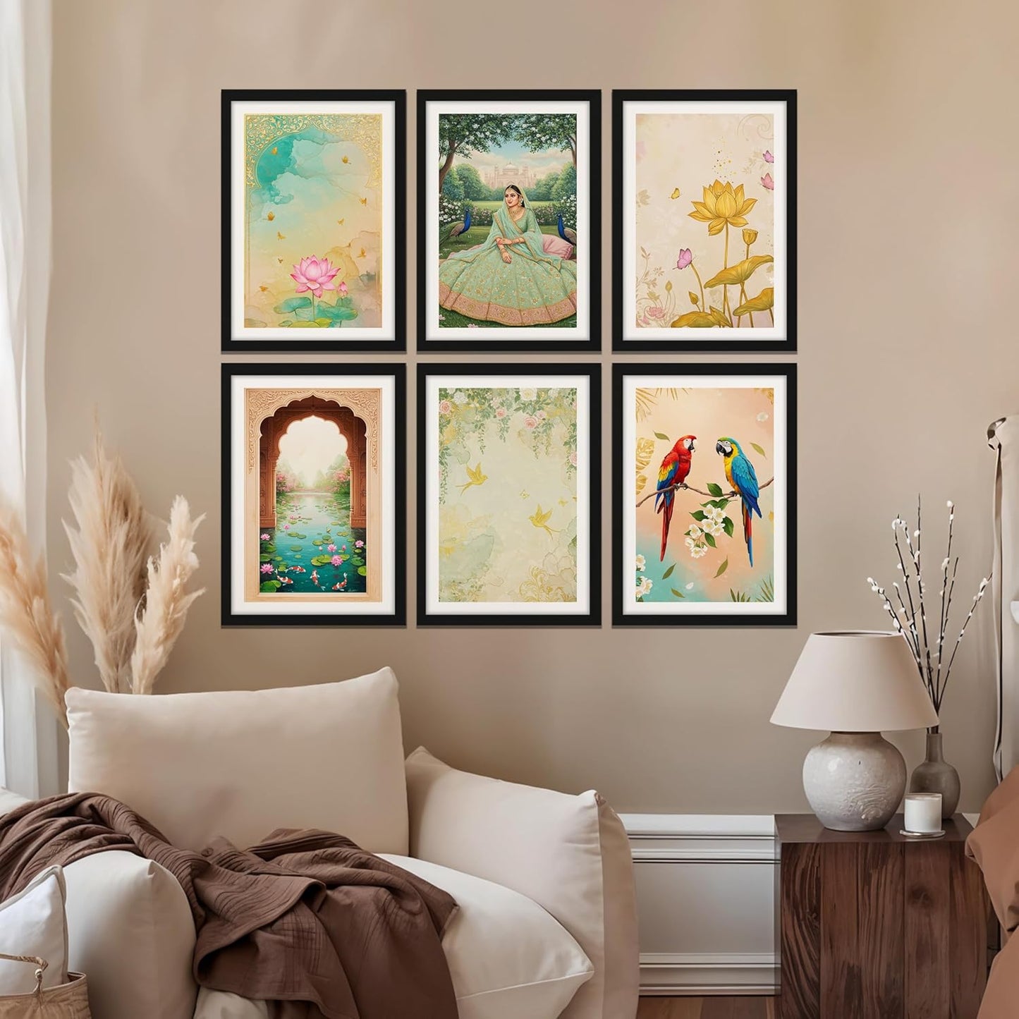 Lotus Garden Harmony Set Wall Frame