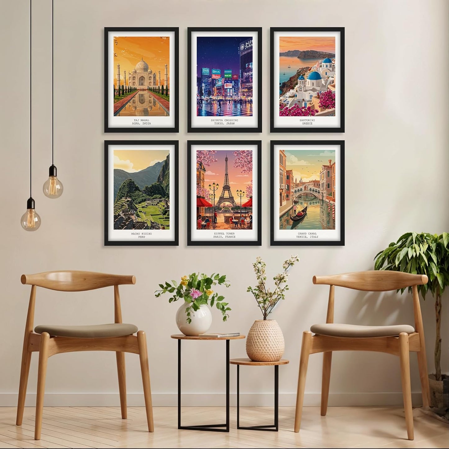 Vibrant International Landmarks Wall Frame