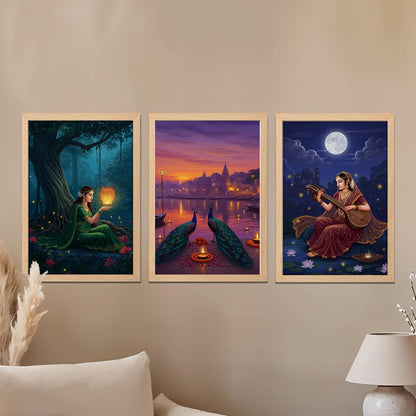 Mystic Evening Trio Wall Frames