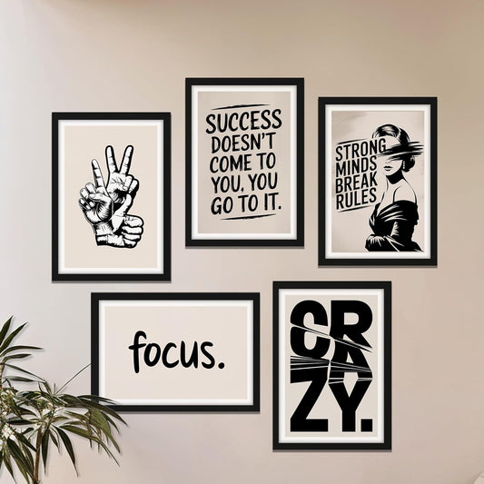 Bold Motivation Wall Art Set