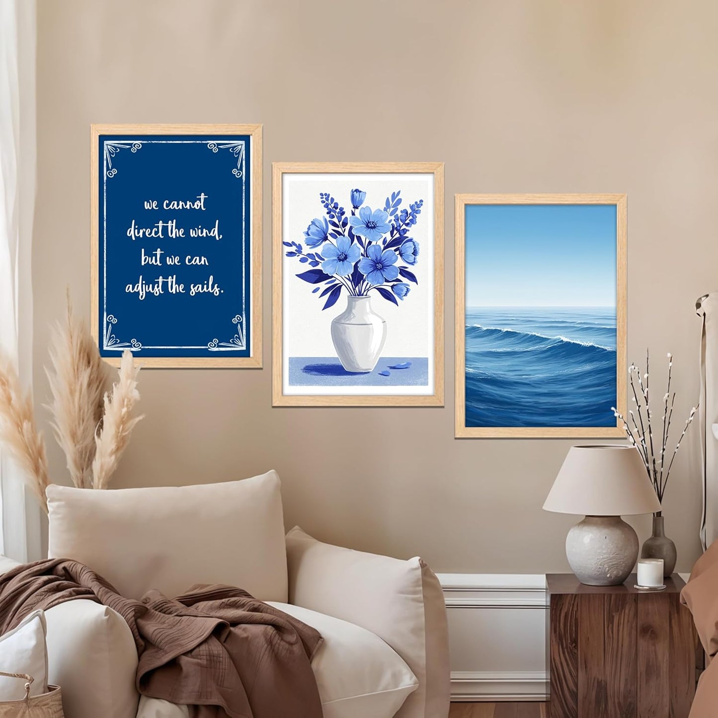Navy and Cobalt Blue Inspirational Gallery Wall Frame