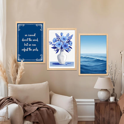 Navy and Cobalt Blue Inspirational Gallery Wall Frame